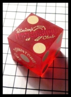 Dice : Dice - Casino Dice - Horseshoe Red Frosted with Red Lattering - Ebay Jan 2011
